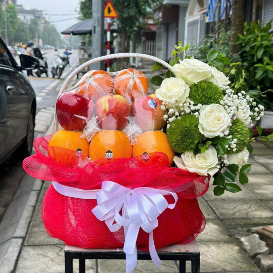 GIỎ TRÁI CÂY CHIA BUỒN GIÁ RẺ 